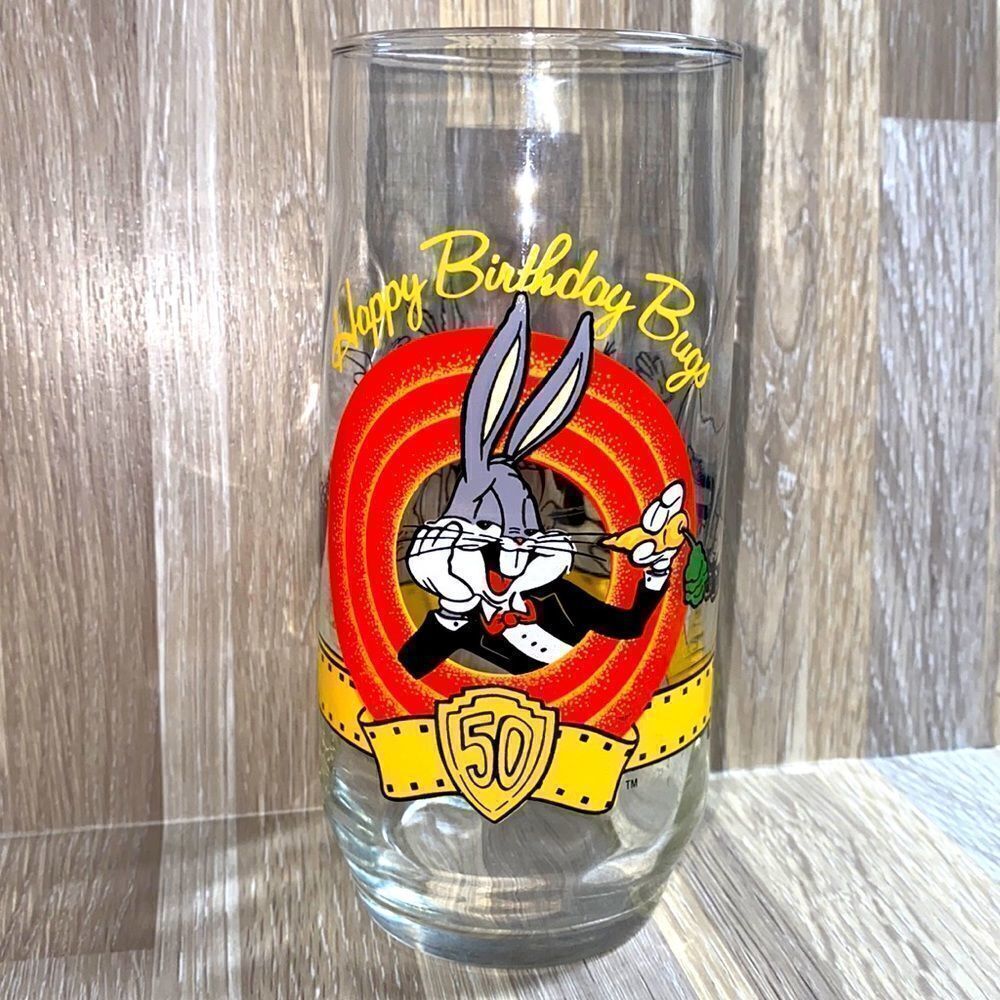 Looney Tunes Vintage BUGS BUNNY 50TH Anniversary Collectible nostalgia water cup